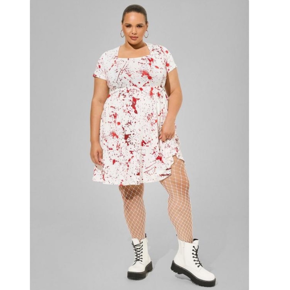 TORRID NWT Blood Splatter Mini Dress